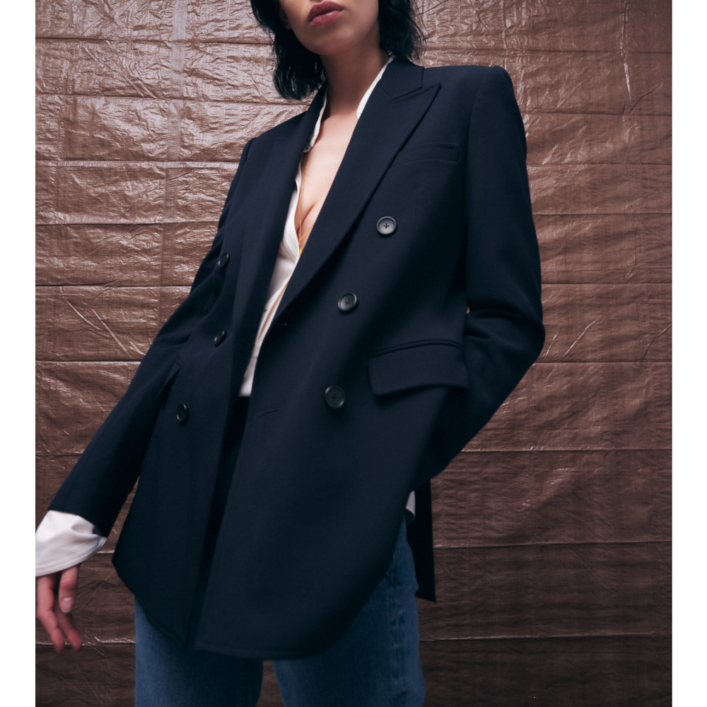 Alc Ltd 'Declan' Navy Polyester Tailored Jacket Size 2